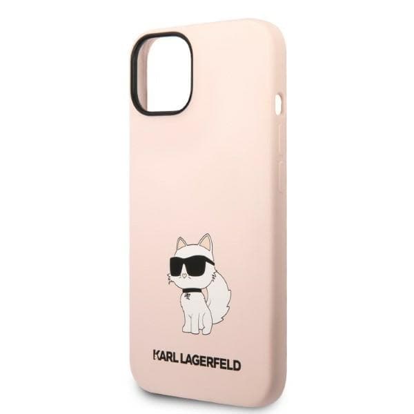 Karl Lagerfeld Silicone pouzdro iPhone 14 Plus růžová Choupette - náhled 2