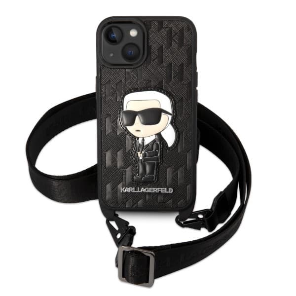 Karl Lagerfeld Hardcase Monogram iPhone 14 Plus Ikonik Patch černá - náhled 2