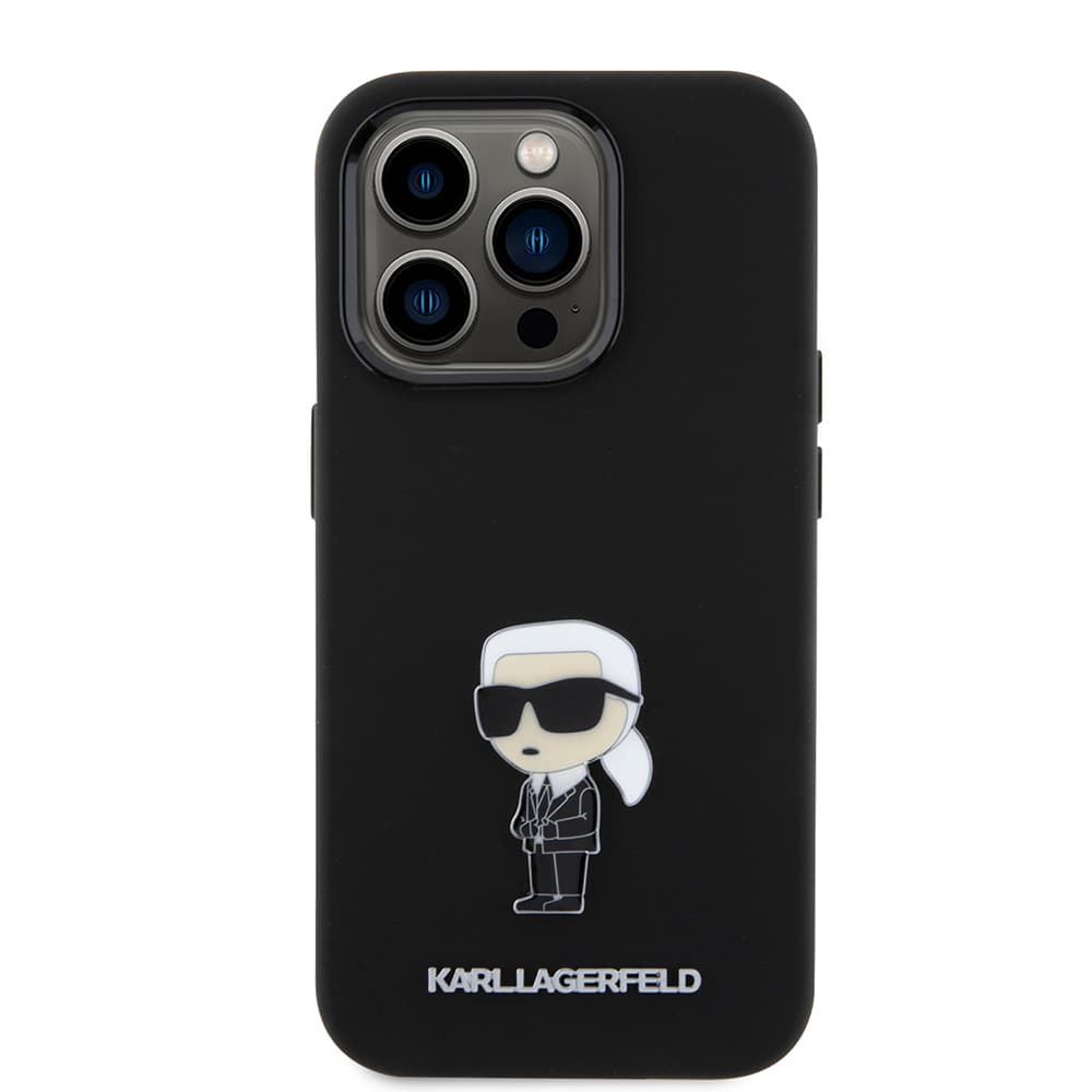 Karl Lagerfeld Silicone iPhone 15 Pro Ikonik růžový - náhled 2
