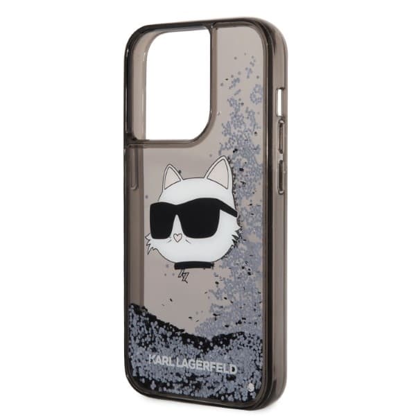 Karl Lagerfeld Hardcase Glitter iPhone 14 Pro Max Choupette Head černá - náhled 2