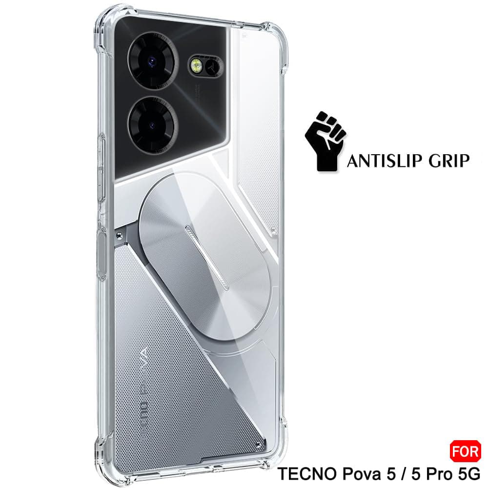 Techsuit nárazuvzdorný čirý silikon Tecno Pova 5 Pro průhledný - náhled 2
