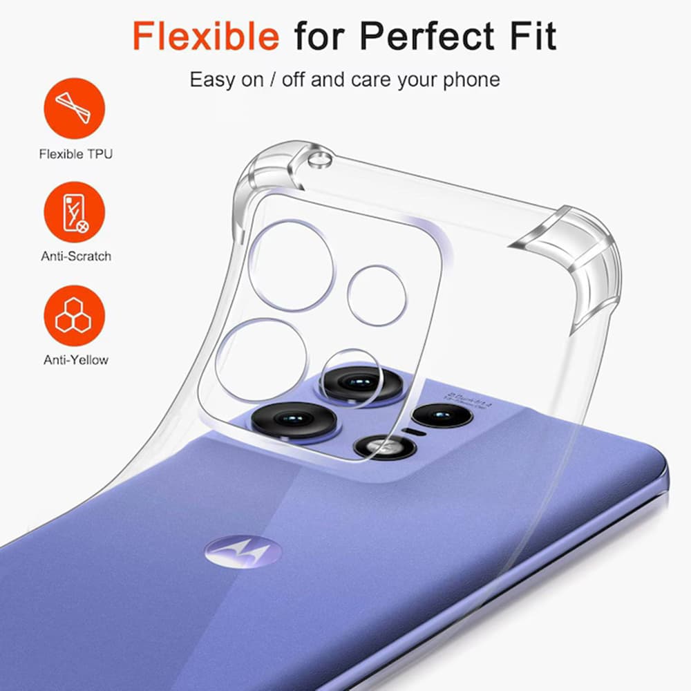 Techsuit Shockproof silikonový obal Motorola Edge 50 průhledný - náhled 2