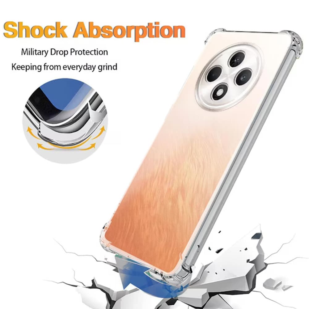 Techsuit nárazuvzdorný průhledný silikon pro Oppo Reno12 F Reno12 FS průhledný - náhled 2