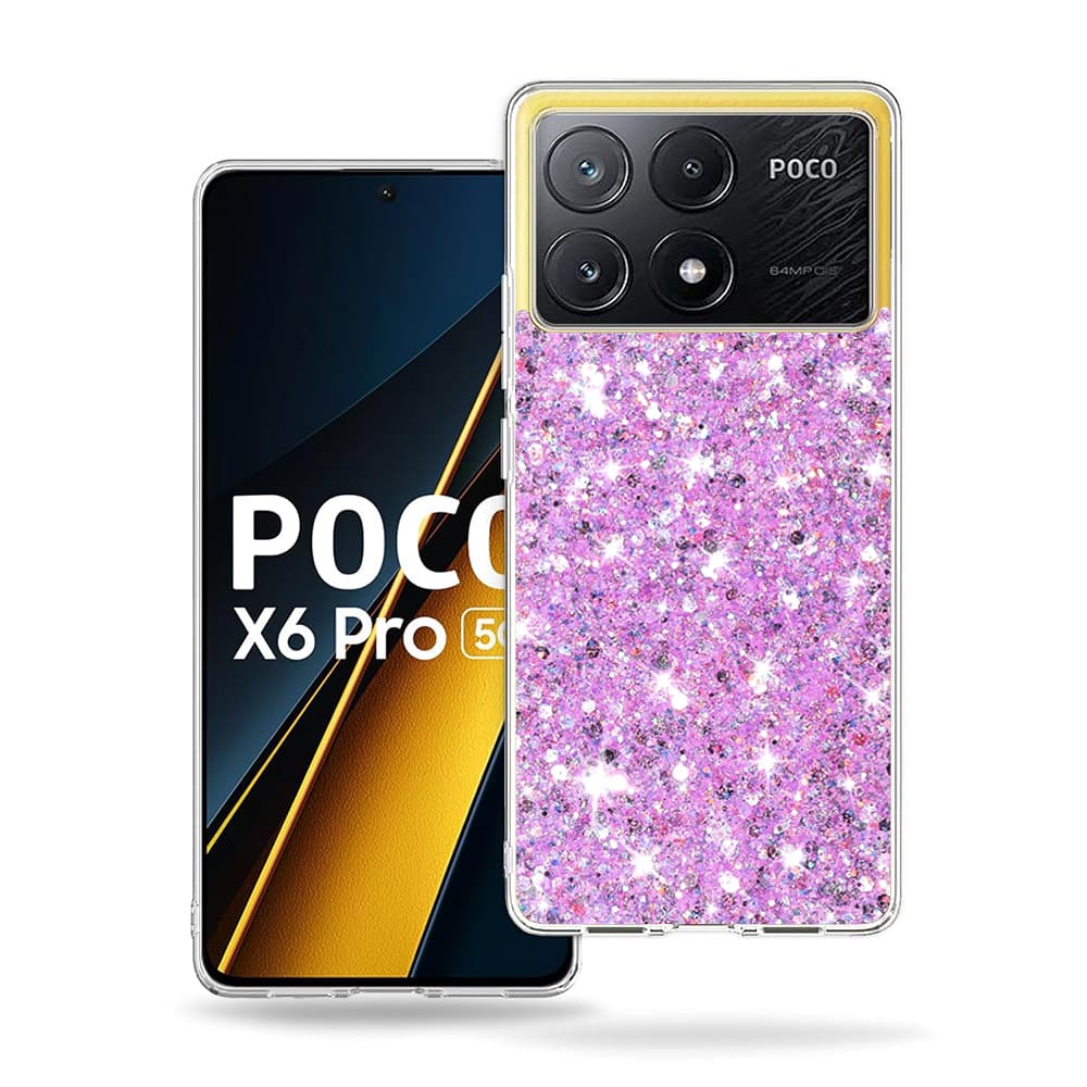 Techsuit Třpytivý Glitter Xiaomi Poco X6 Pro Magenta - náhled 2