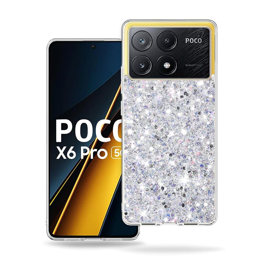 Techsuit Třpytivý Bílý Kryt Xiaomi Poco X6 Pro - náhled 2
