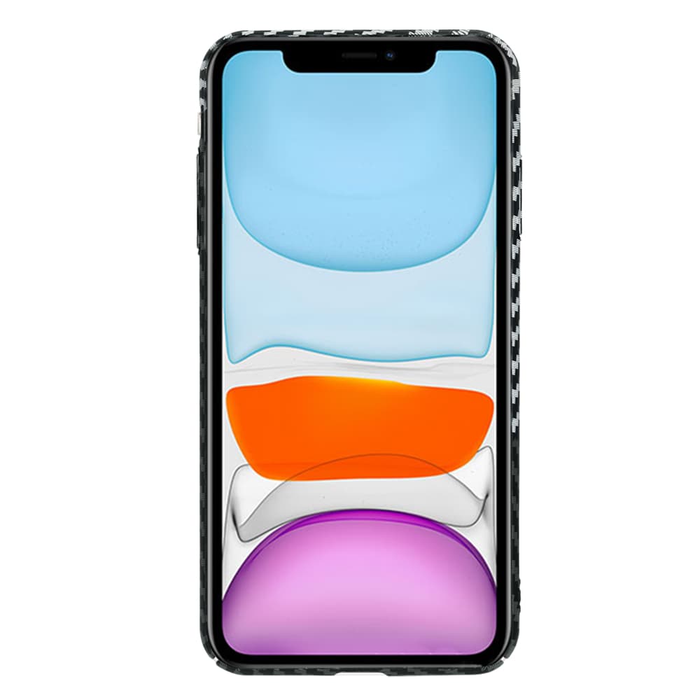 Techsuit Carbonite FiberShell pouzdro iPhone XR tmavě šedé - náhled 2