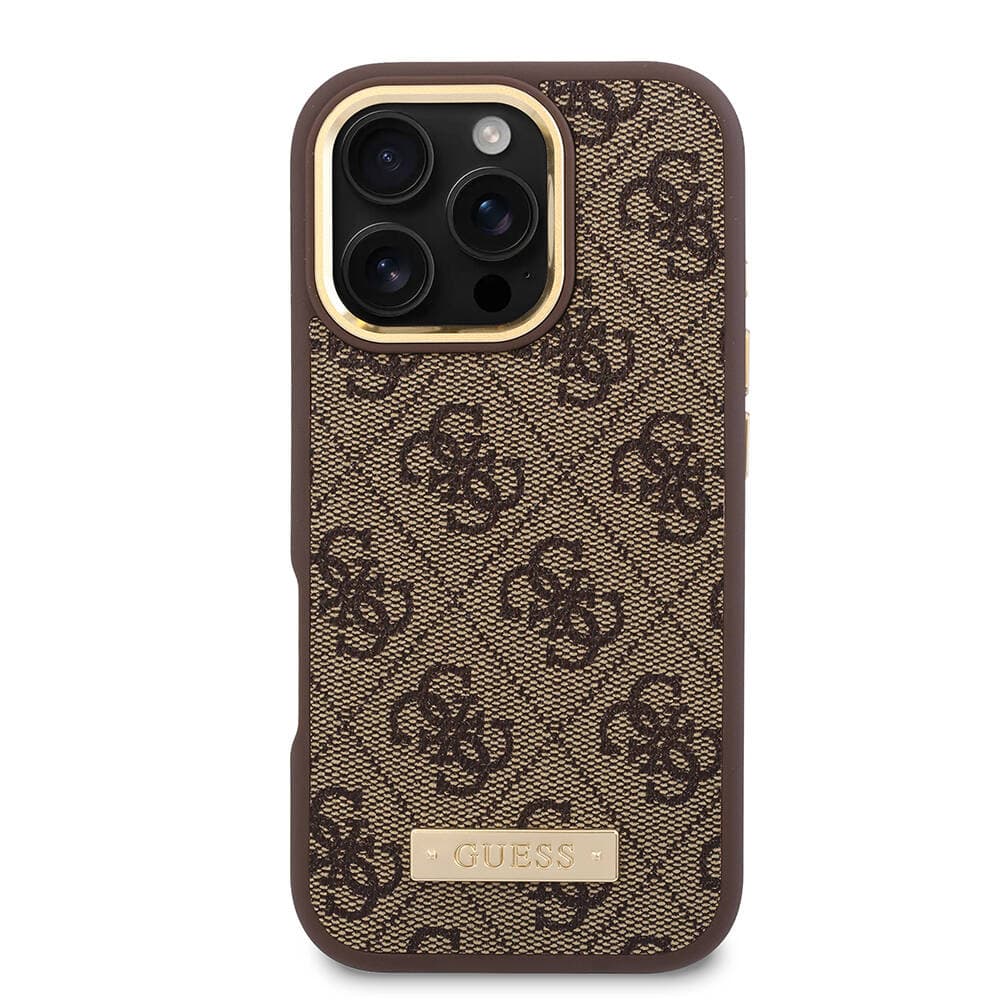 Guess Hardcase 4G Logo Plate MagSafe iPhone 16 Pro modrá - náhled 2