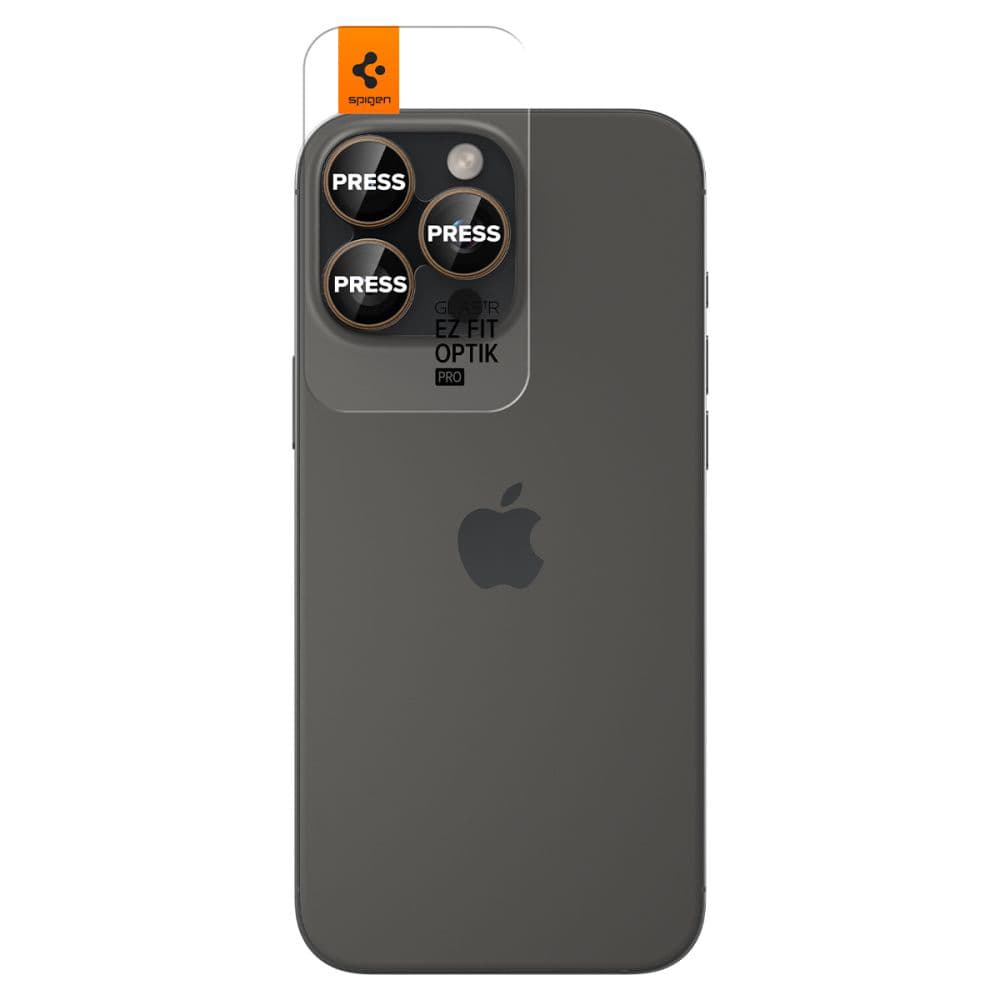 Spigen Optik.tR EZ Fit Pro sklo na kameru (2 ks) iPhone 16 Pro pouštní titan - náhled 2