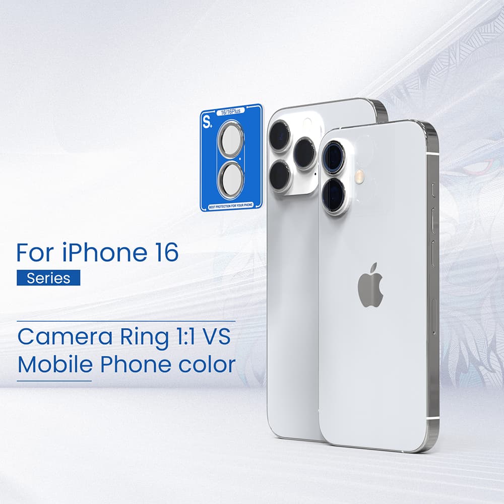 Lito S+ ochranné sklo na fotoaparát iPhone 16 iPhone 16 Plus tyrkysová - náhled 2
