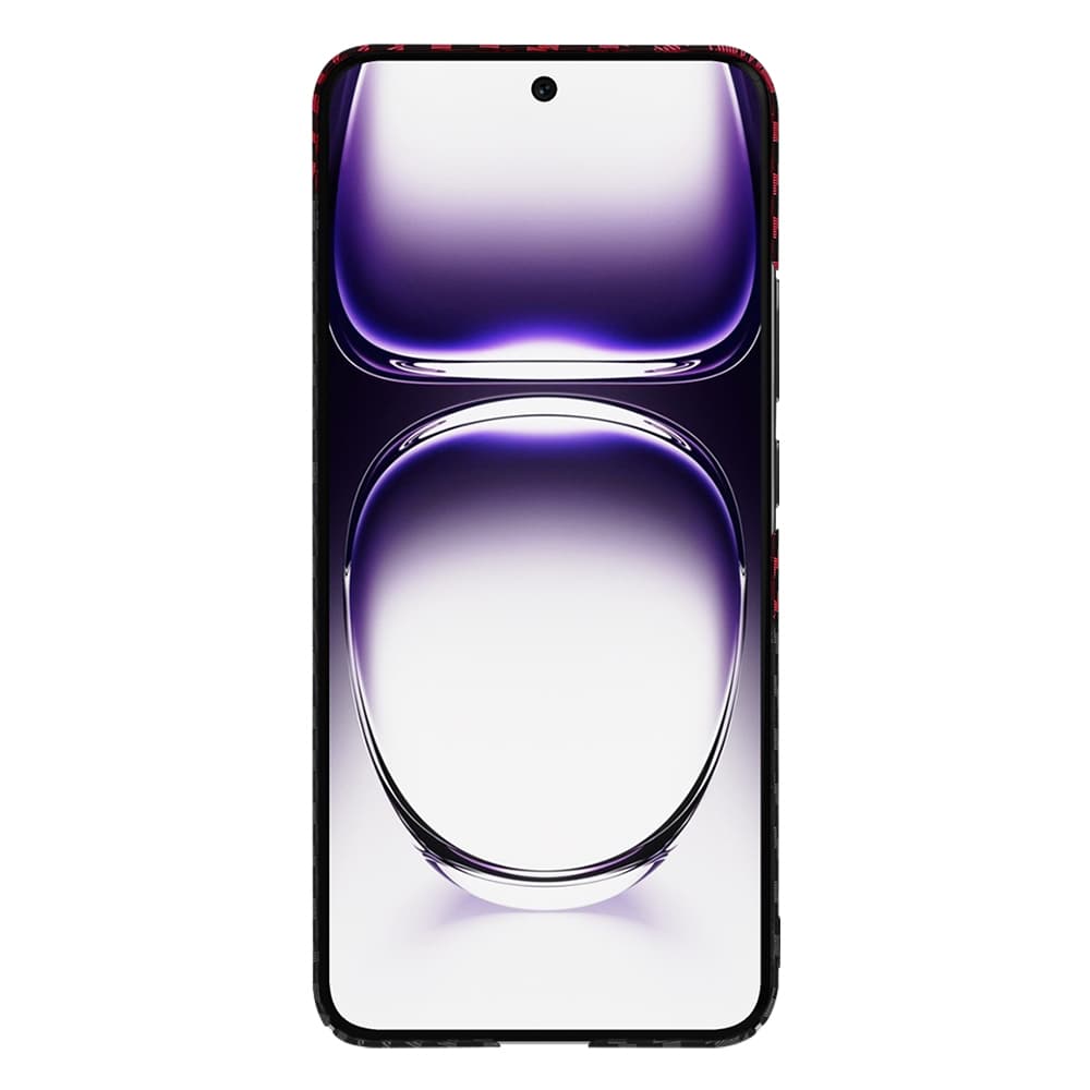 Techsuit Carbonite FiberShell pro Oppo Reno12 Red Vortex - náhled 2