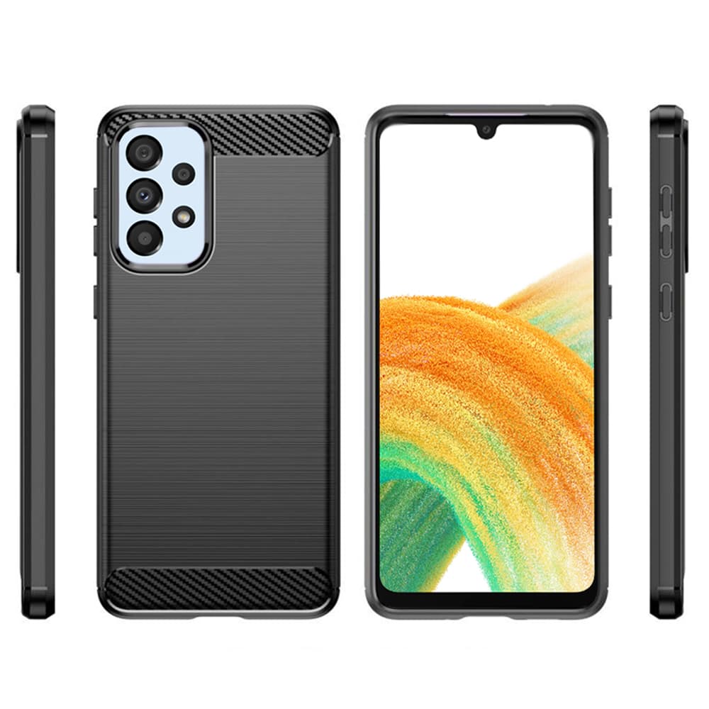 Techsuit Karbon Silikon Samsung Galaxy A33 5G Černý - náhled 2