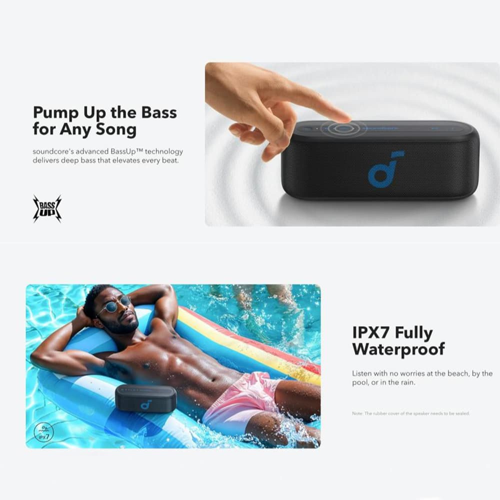 Anker Wireless Speaker Soundcore Select 2S True Wireless Stereo 20W IPX7 černý - náhled 2
