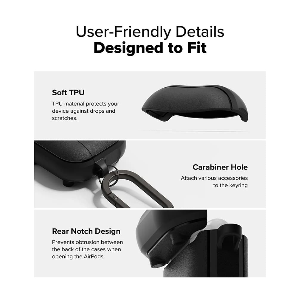 Ringke ochranné pouzdro Onyx Magnetic pro AirPods 4 teplá šedá - náhled 2