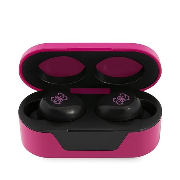 Guess - Bezdrátová sluchátka GUTWST31EM Bluetooth 5.0 USB-C LED displej IPX4 magenta - náhled 2