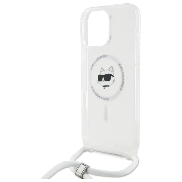 Karl Lagerfeld IML Crossbody MagSafe iPhone 16 průhledný Choupette's Head - náhled 2
