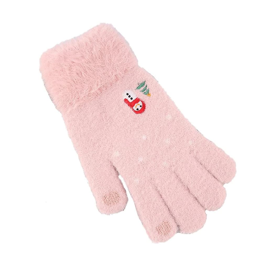 Rukavice Techsuit ST0011 z norkové kožešiny růžové velikost 21 cm - náhled 2