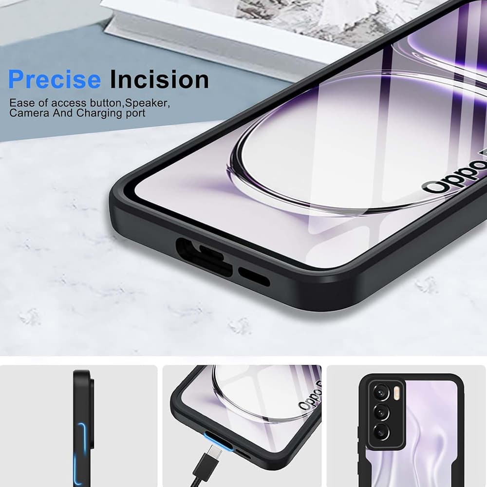 Techsuit ColorVerse 360 Series s ochranou displeje pro Oppo Reno12 Pro černý - náhled 2