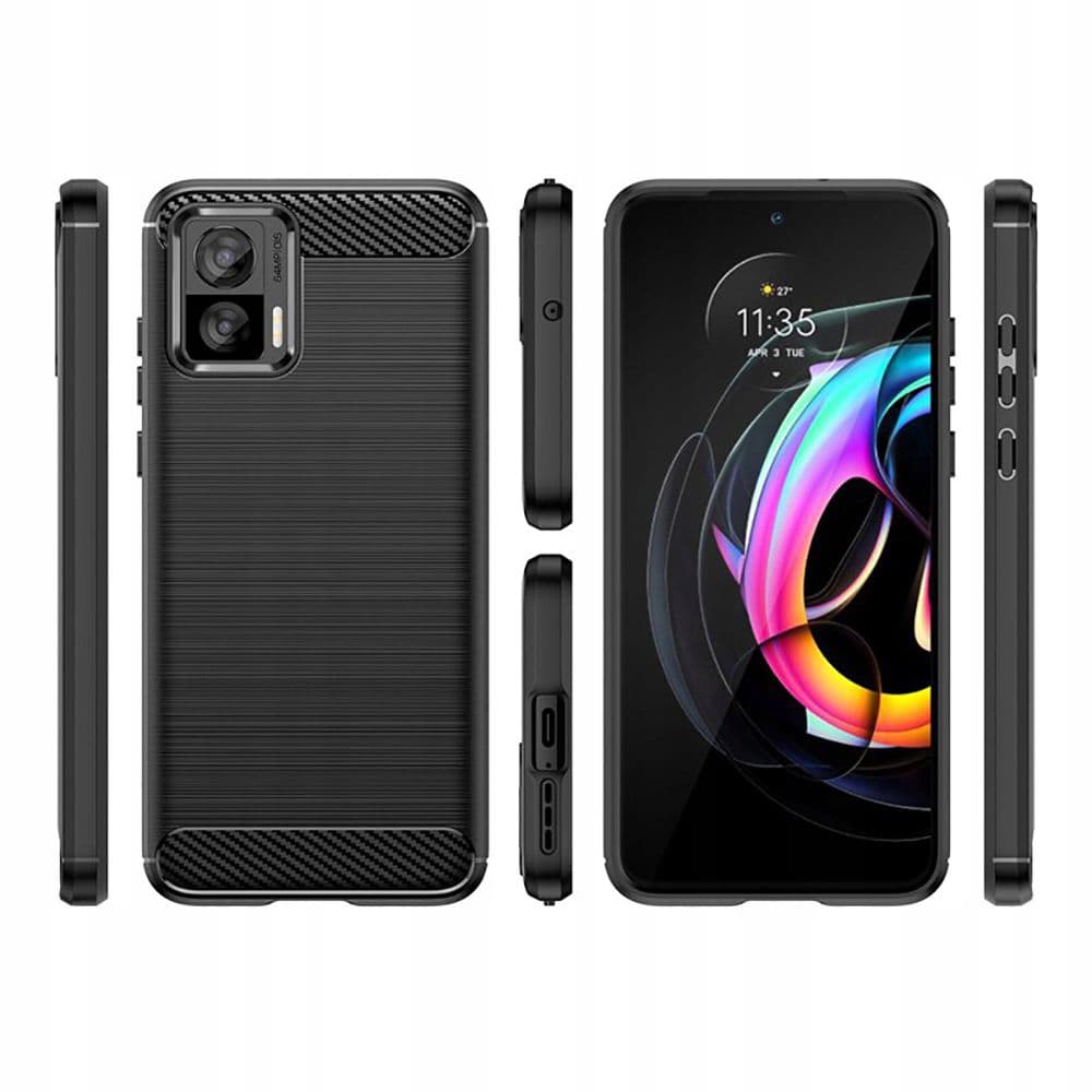 Techsuit Karbon Silikon Motorola Edge 30 Neo Černý - náhled 2