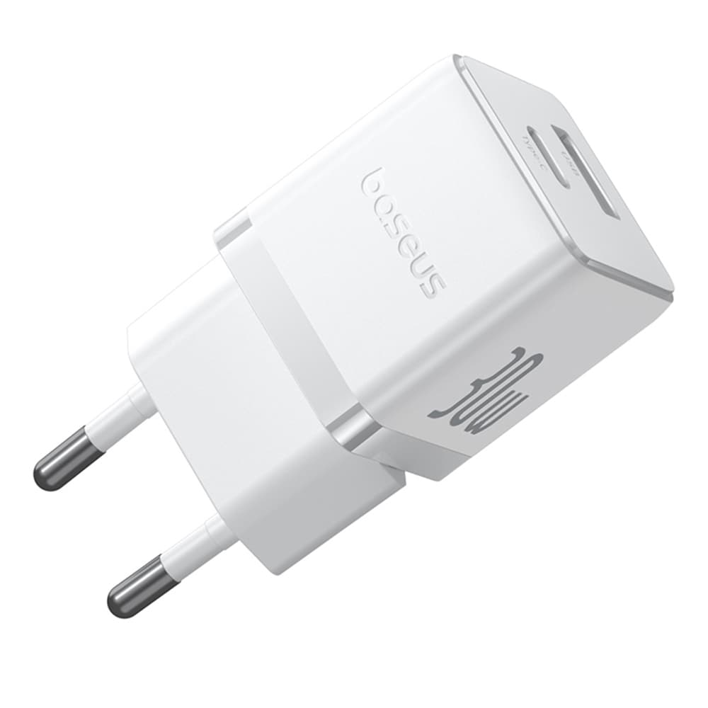 Baseus Wall Charger Palm 30W Rychlonabíječka 2v1 USB Type-C Měsíční bílá - náhled 2