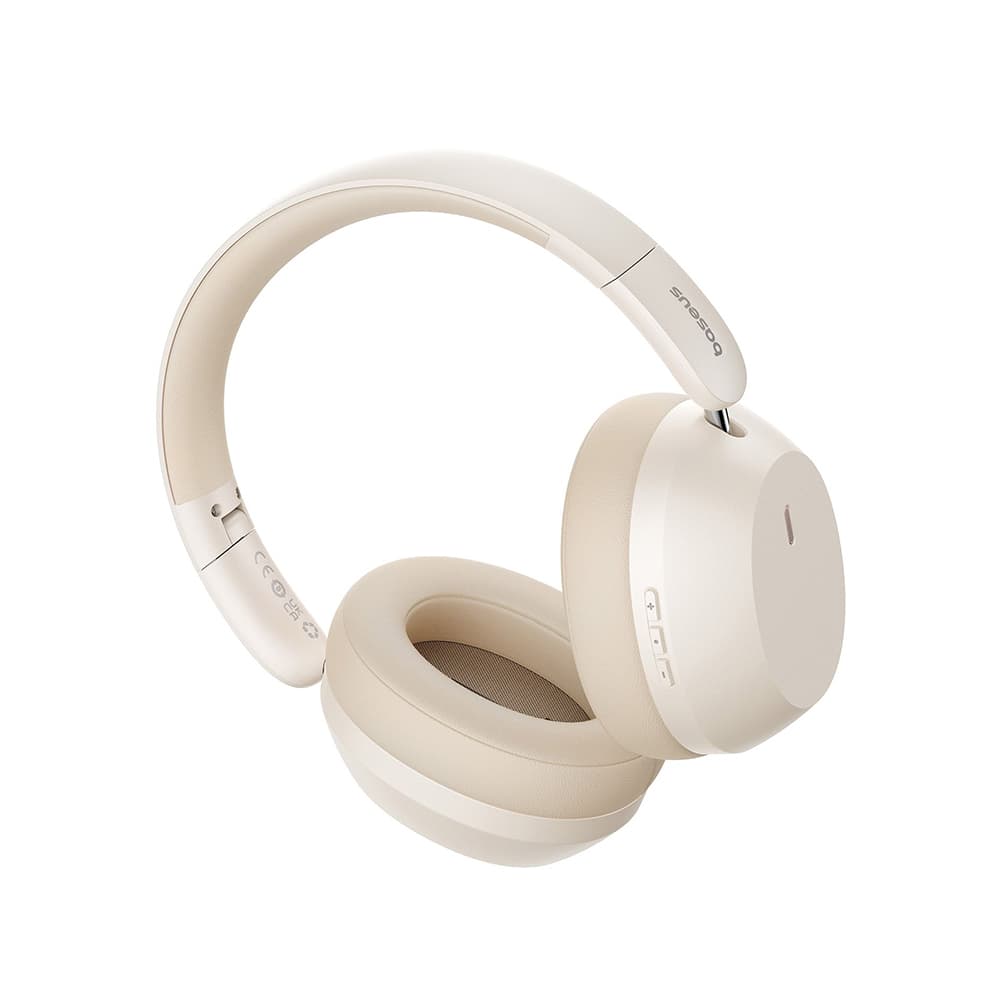 Baseus Wireless Headphones Bass 35 Max na uši Bluetooth 5.3 skládací bílá - náhled 2