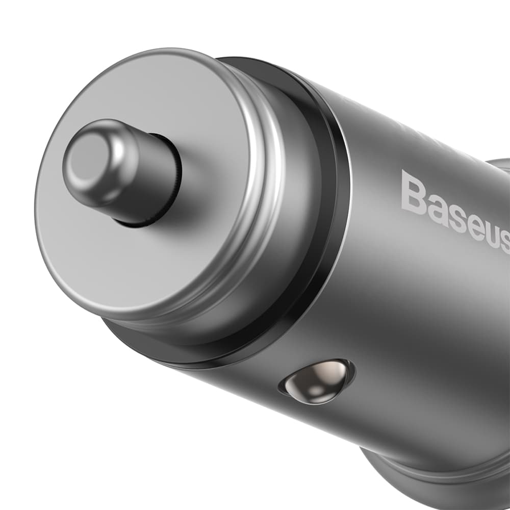 Baseus Car Charger Circular Metal Type-C USB PPS 30W Multi Protocol stříbrná - náhled 2