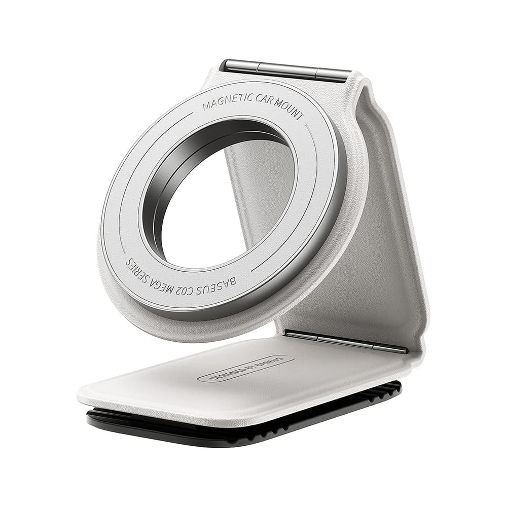 Baseus Car Holder PrimeTrip Series C02 PU kůže 360° 25N univerzální montáž měsíční bílá - náhled 2