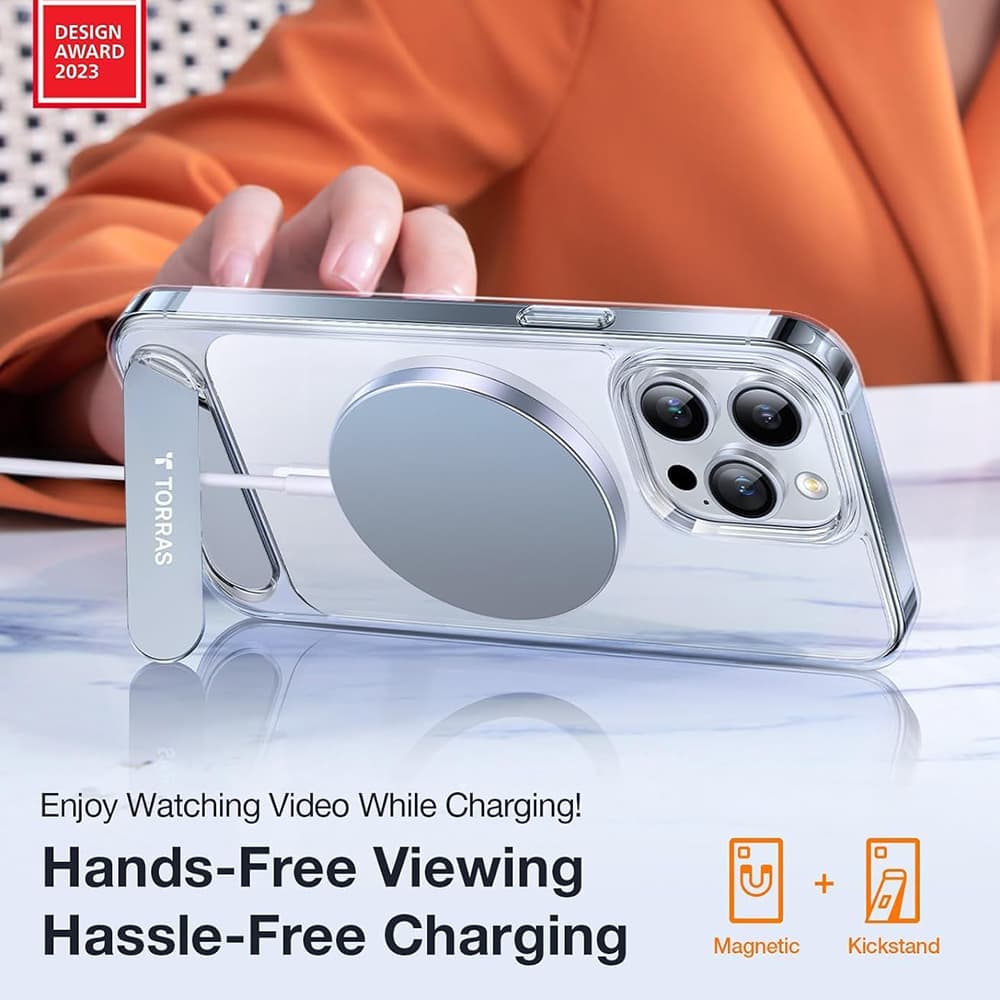 Torras Pstand MagSafe pro iPhone 15 Pro Max průhledný - náhled 2