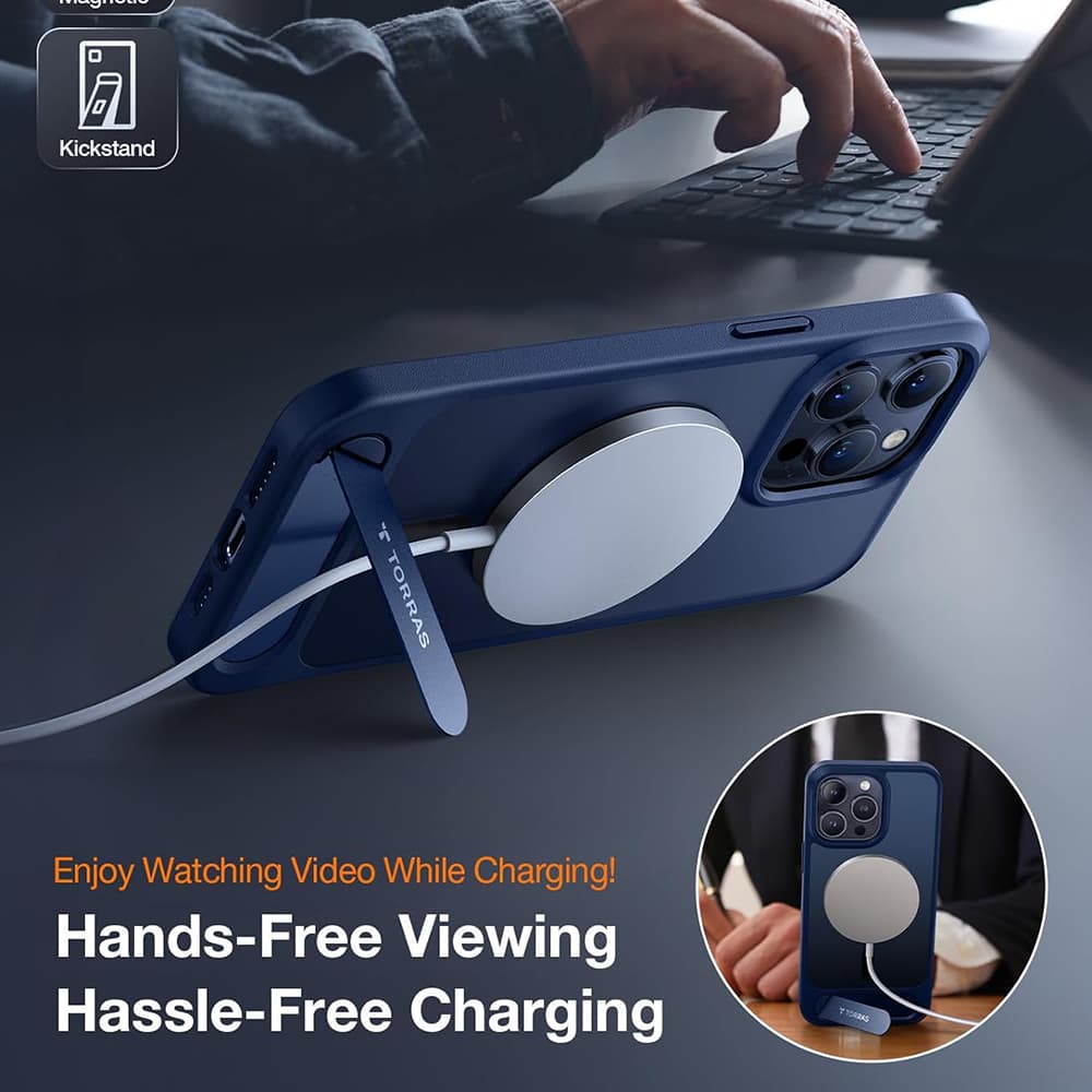 Torras Pstand MagSafe pro iPhone 15 Pro Max námořnická modrá - náhled 2