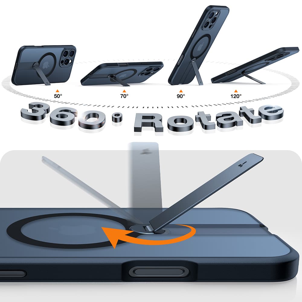 Torras Pstand Spin MagSafe pro iPhone 16 Pro černý - náhled 2