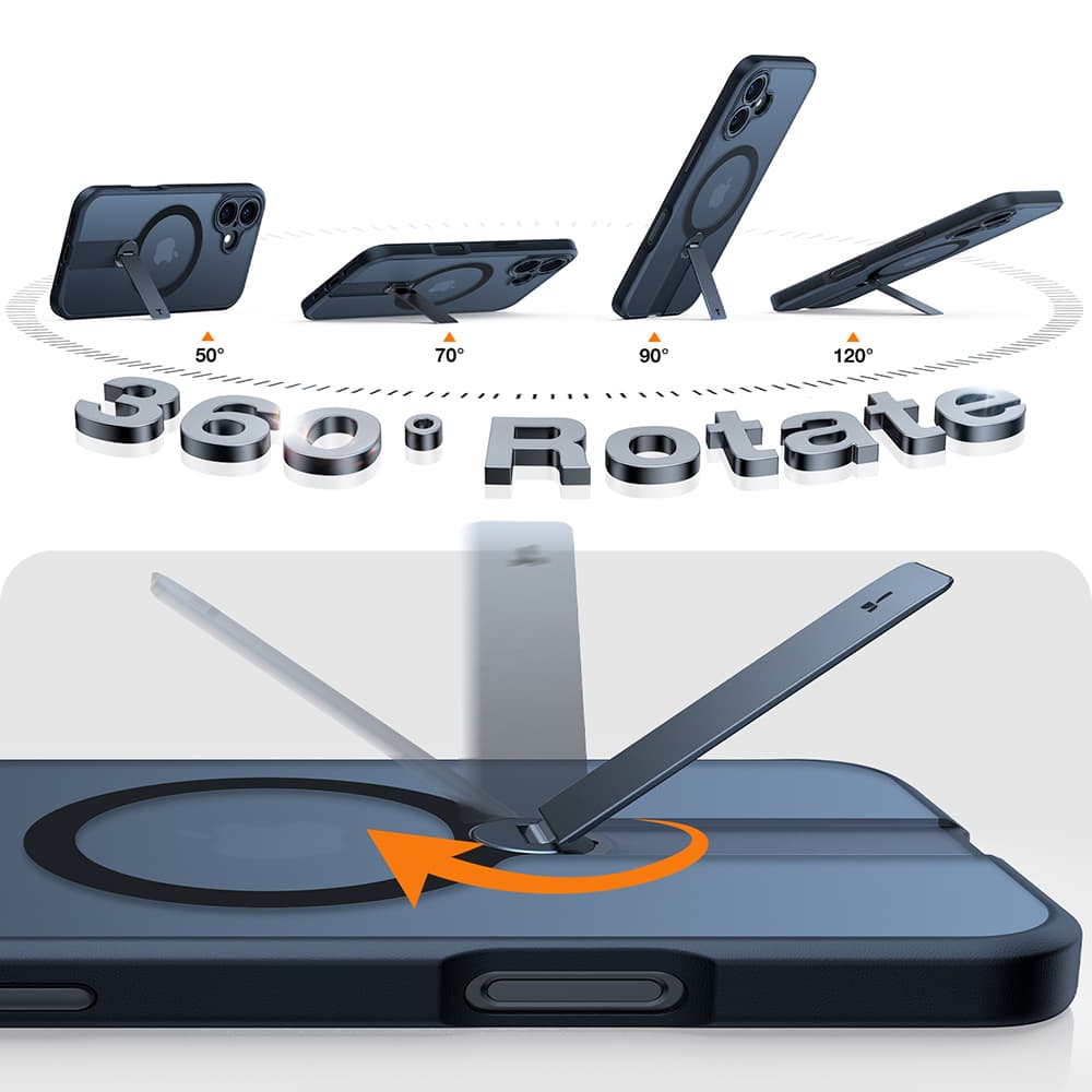 Torras Pstand Spin MagSafe pro iPhone 16 Plus černá - náhled 2