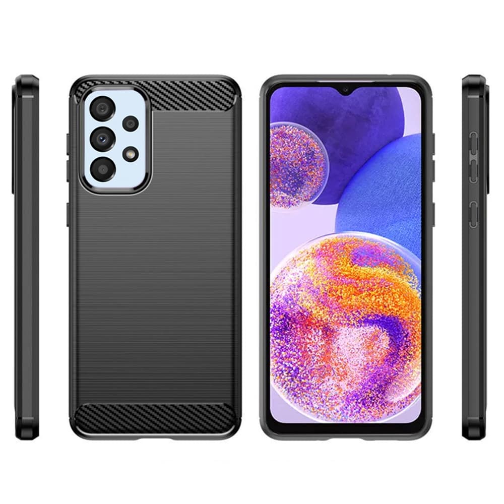 Techsuit Karbon Silikon Samsung Galaxy A23 4G A23 5G Černý - náhled 2