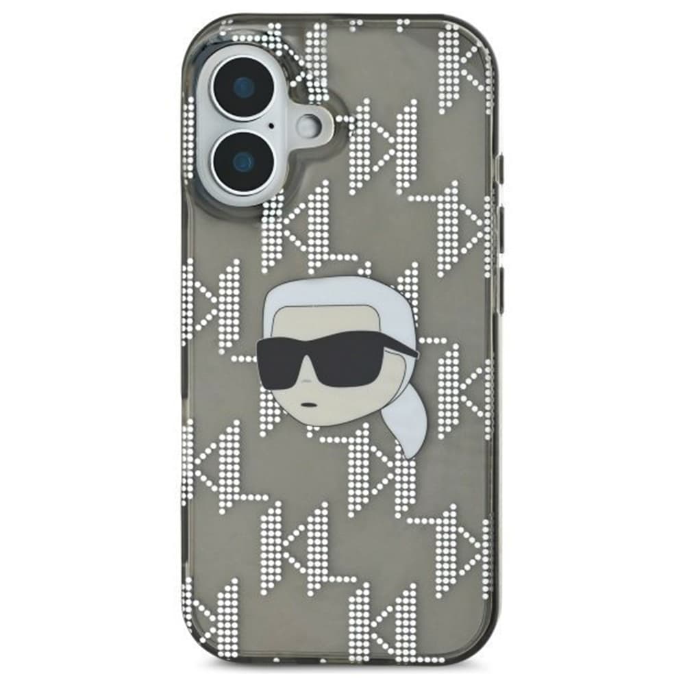 Karl Lagerfeld IML Luxury Electroplated iPhone 16 Karl Head růžová - náhled 2