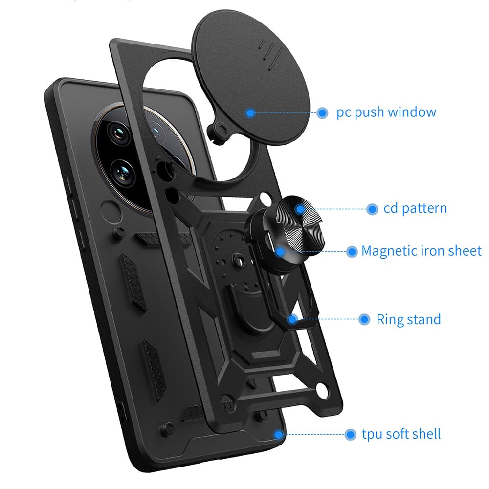 Pouzdro Techsuit CamShield Series pro Honor Magic7 Lite X9c černé - náhled 2