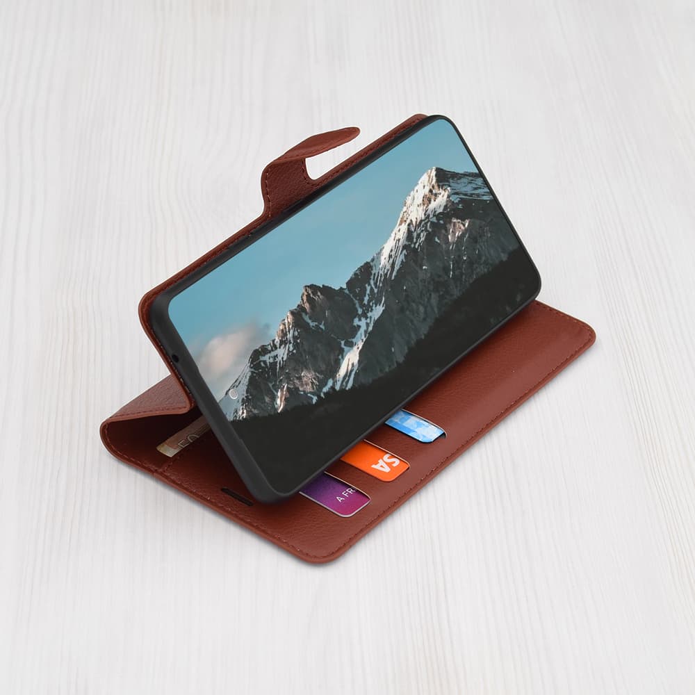 Techsuit kožené pouzdro pro Google Pixel 9a hnědé - náhled 2