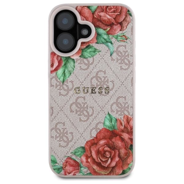 Guess Hardcase 4G Flower Print MagSafe iPhone 16 růžová - náhled 2