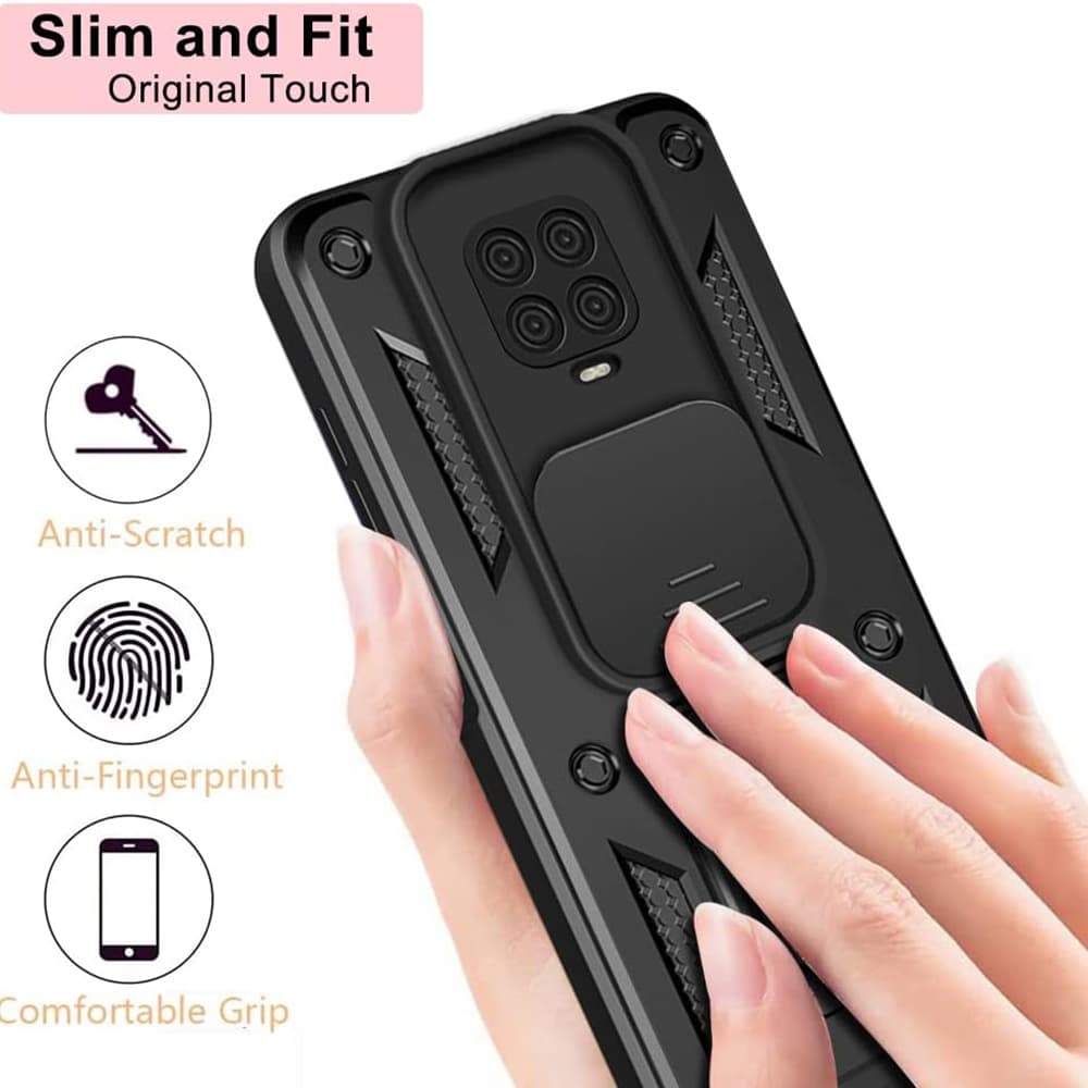 Techsuit CamShield Series pouzdro pro Xiaomi Redmi Note 9S/9 Pro/9 Pro Max černé - náhled 2