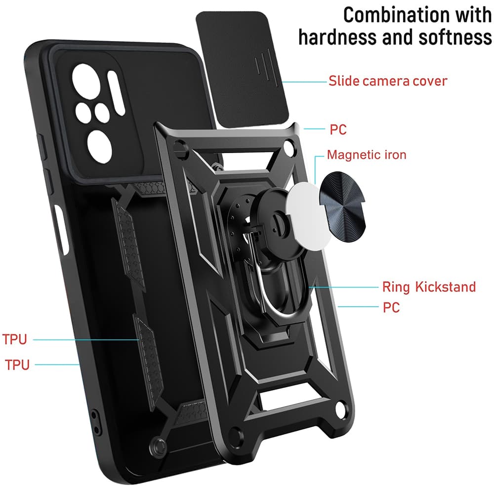 Techsuit CamShield Series pro Xiaomi Redmi Note 10 4G Note 10S Poco M5s černá - náhled 2