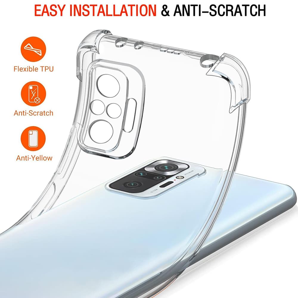 Techsuit Shockproof průhledný silikon pro Xiaomi Redmi Note 10 4G Note 10S Poco M5s průhledný - náhled 2