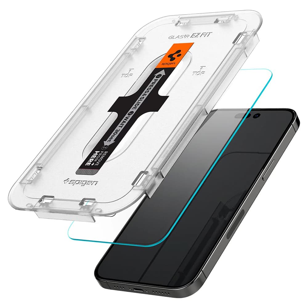Spigen Glas.tR EZ-FIT 2 kusy iPhone 14 Pro Průhledné - náhled 2