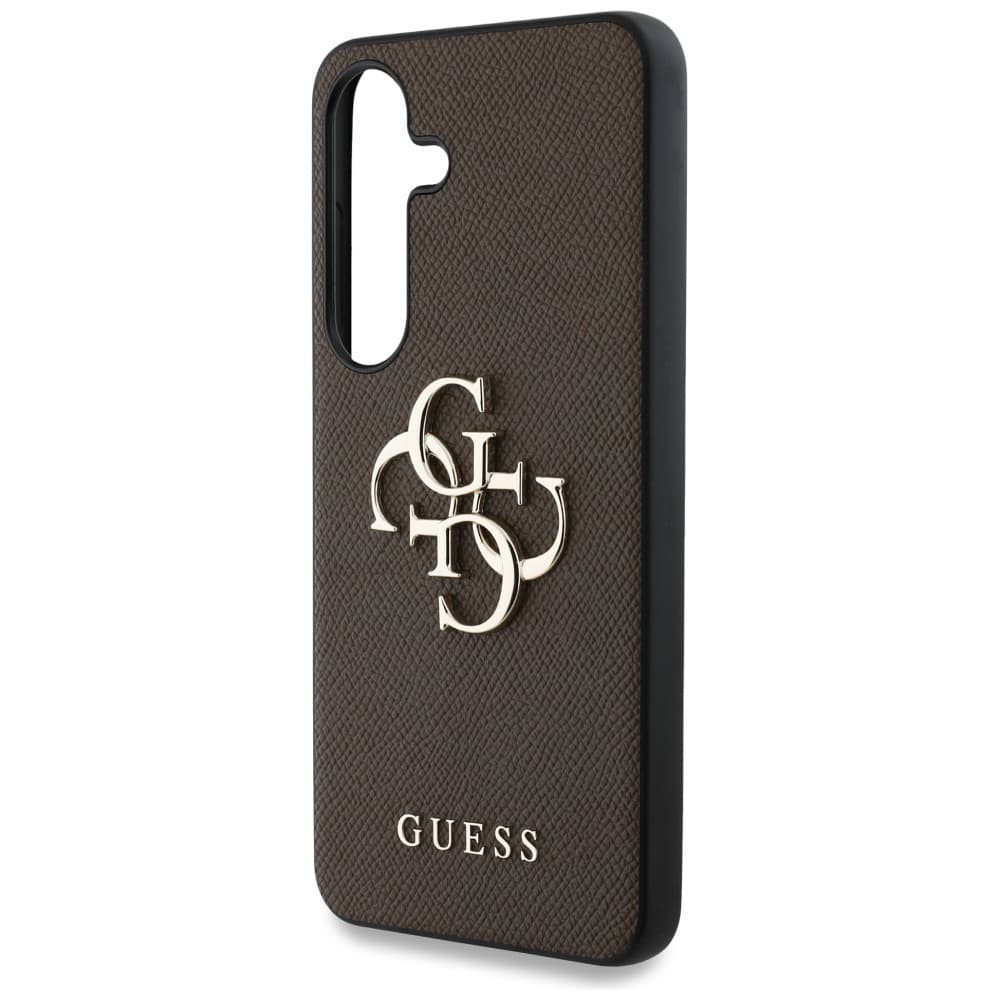 Guess Hardcase 4G Grained Big and Classic Logo pro Samsung Galaxy S25 hnědý - náhled 2