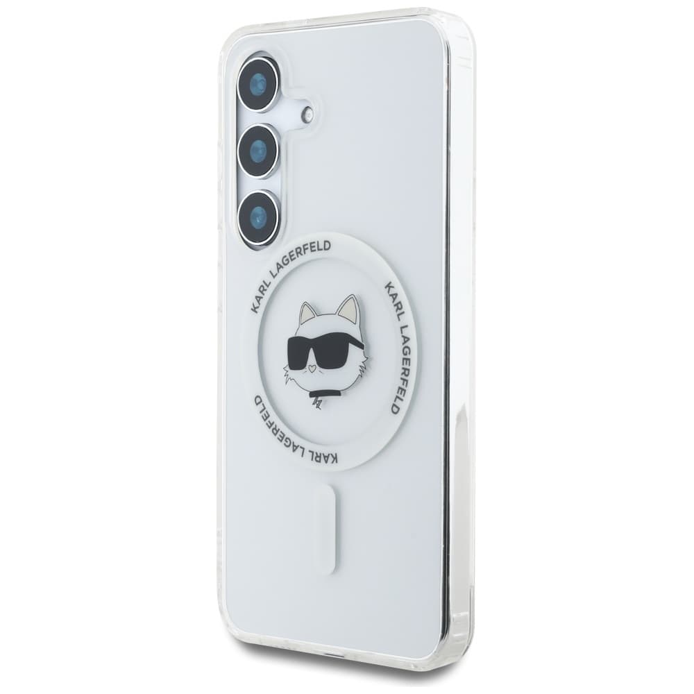 Karl Lagerfeld IML MagSafe Samsung Galaxy S25 Choupette's Head šedá - náhled 2