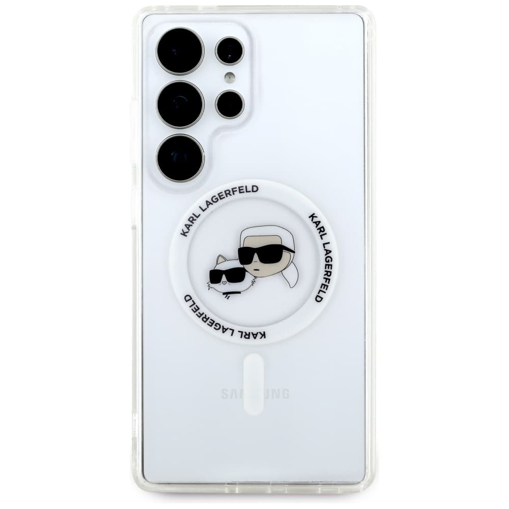 Karl Lagerfeld IML MagSafe Samsung Galaxy S25 Ultra Metal Karl a Choupette Head - náhled 2