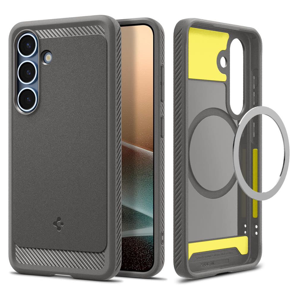Spigen Rugged Armor MagSafe pro Samsung Galaxy S25 mramorově šedá - náhled 2