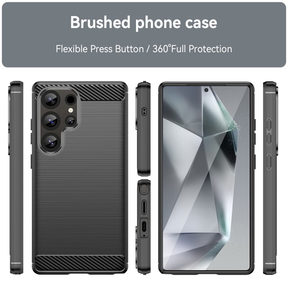 Techsuit Carbon Silicone pro Samsung Galaxy S25 Ultra černý - náhled 2