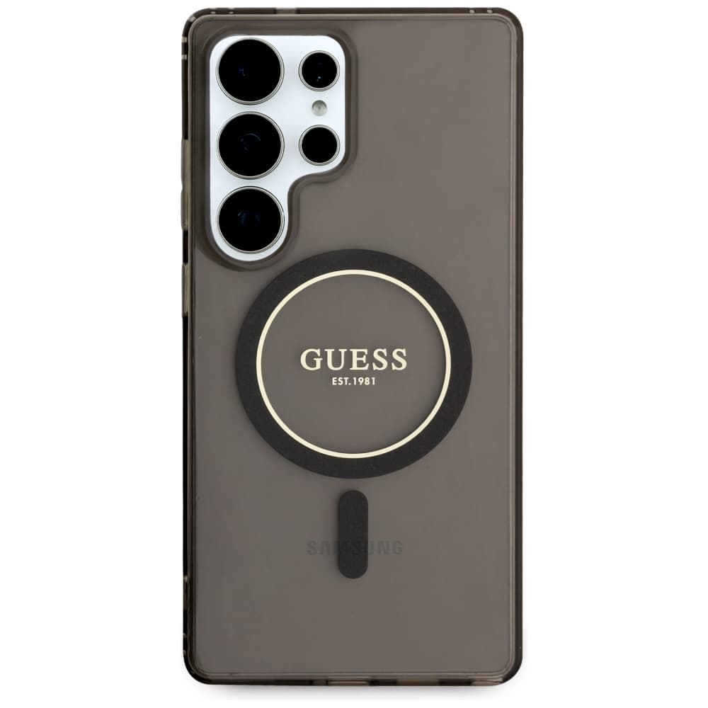 Guess IML Glitter Circle MagSafe pro Samsung Galaxy S25 Ultra černá - náhled 2
