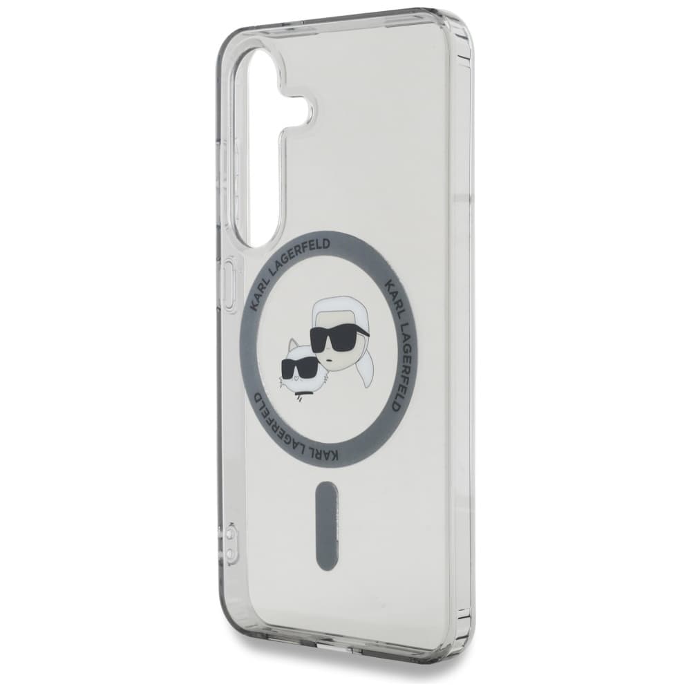 Karl Lagerfeld IML MagSafe Samsung Galaxy S25 Metal Karl a Choupette hlavy - náhled 2