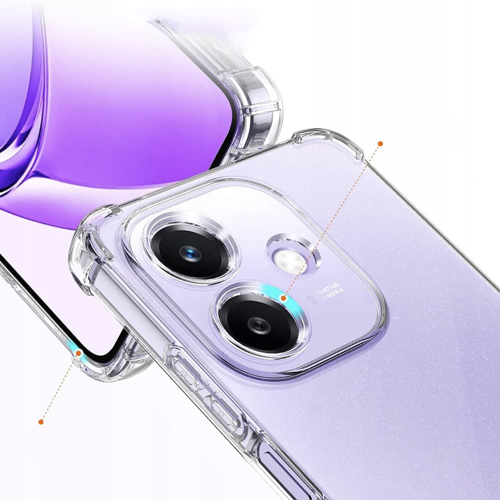 Techsuit Shockproof průhledný silikonový obal Oppo A40 4G průhledný - náhled 2