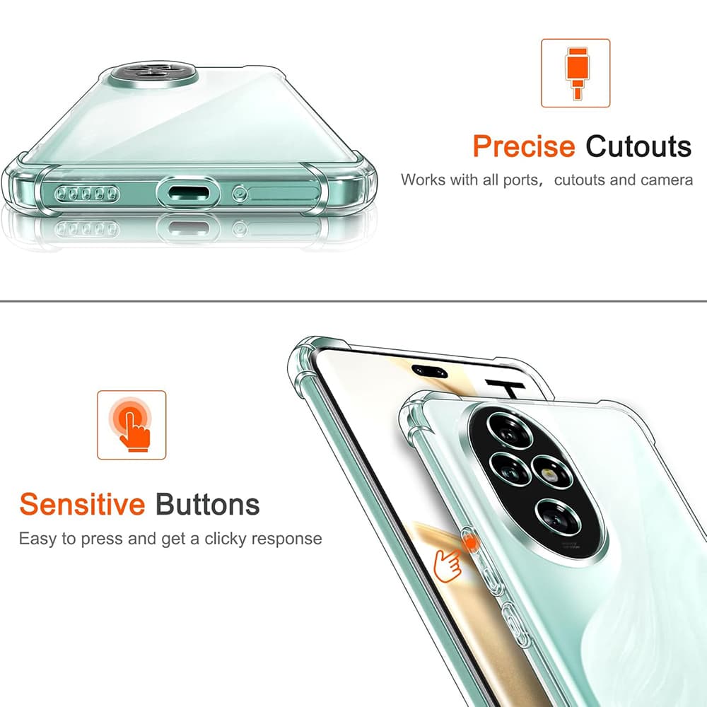Techsuit Nárazuvzdorný Průhledný Silikonový Honor 200 Pro Clear - náhled 2