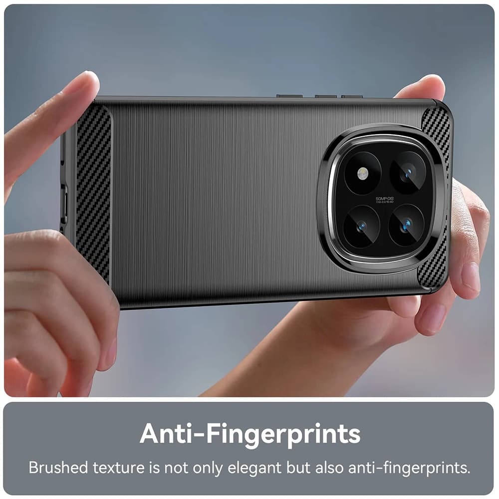 Techsuit Carbon Silicone pro Xiaomi Redmi Note 14 Pro 4G modrý - náhled 2