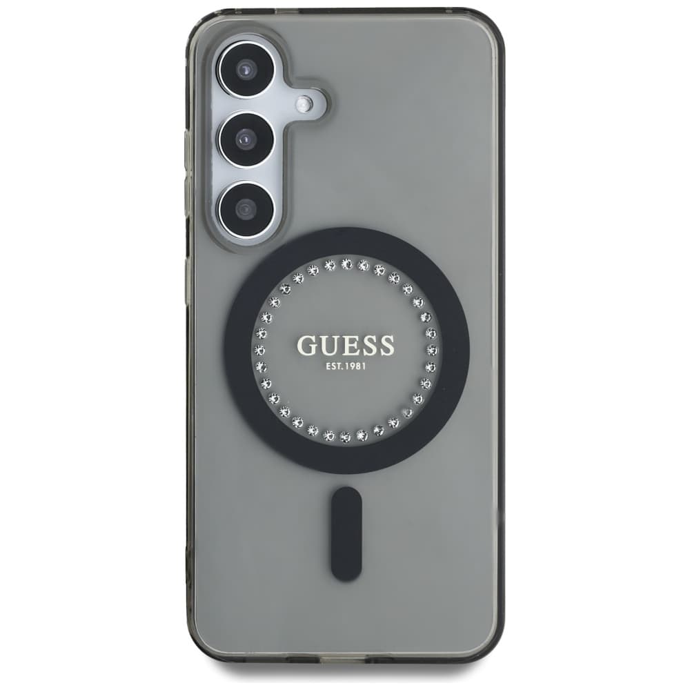 Guess IML Rhinestones MagSafe GUHMS25SPFTDTEK pro Samsung Galaxy S25 černá - náhled 2